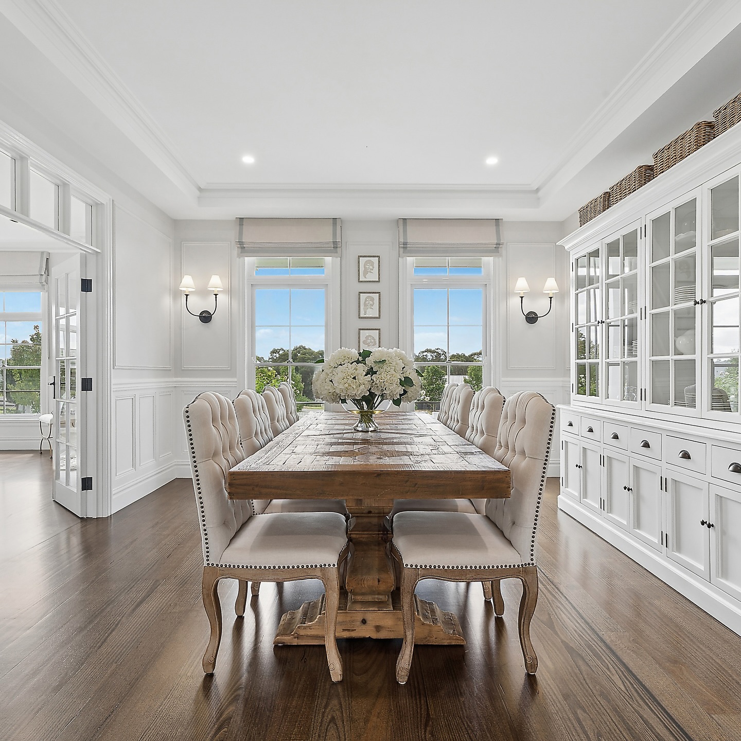 Vaulted Ceiling with a Mixed Chair Set | Credit: @settingforfour
