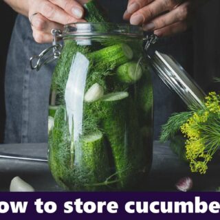 Storing cucumbers