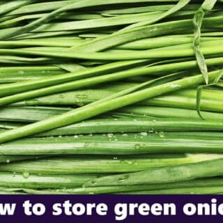 Storing green onions
